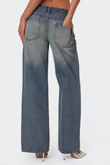 Magda Low Rise Acid Wash Jeans