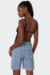 Rylee Tie Front Open Back Top