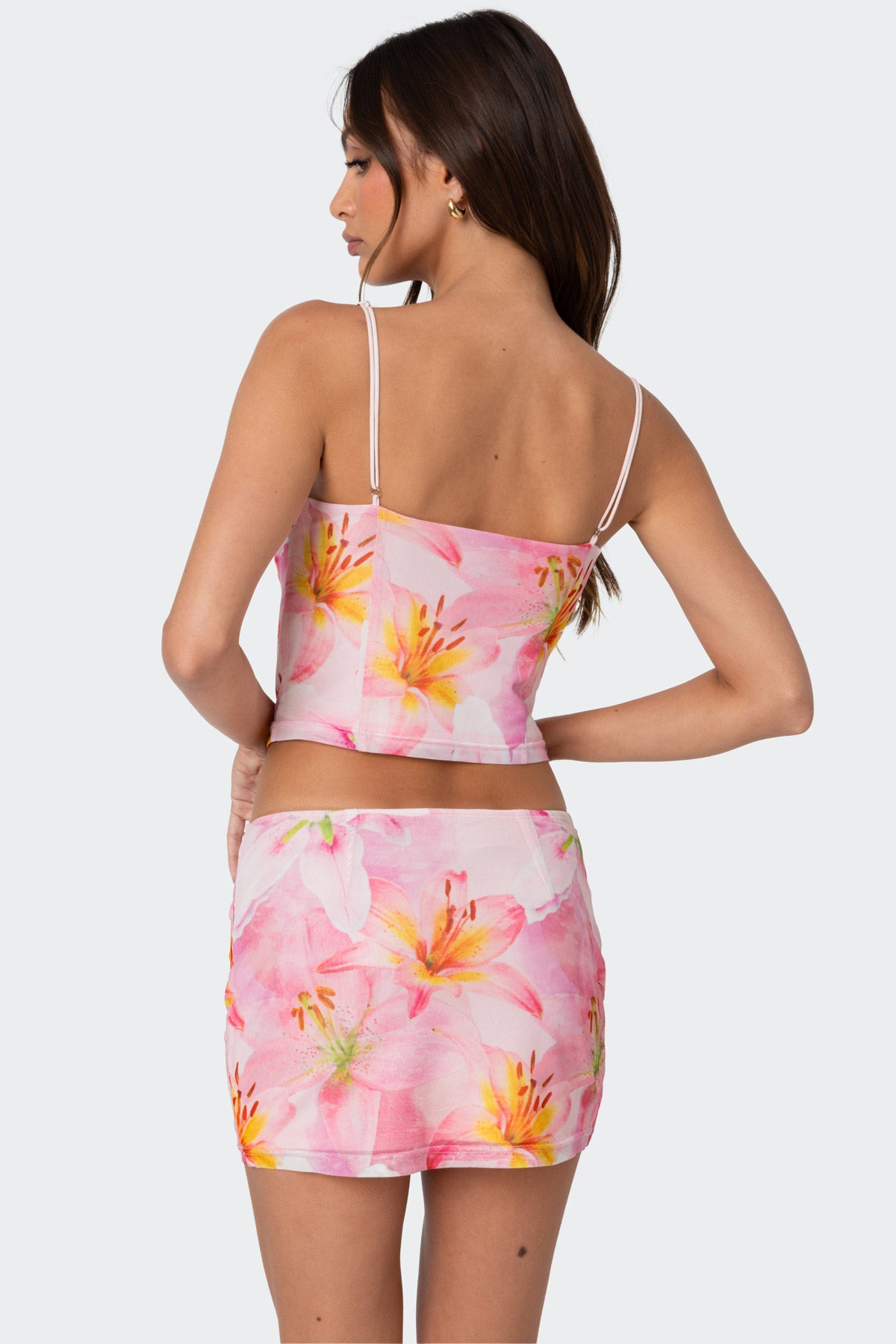 Stassi Cowl Neck Printed Corset