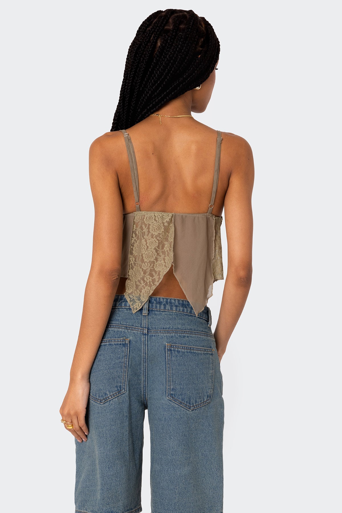 Patchwork Lacey Mesh Top