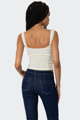 Textured Bustier Top