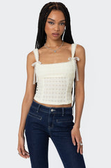 Textured Bustier Top