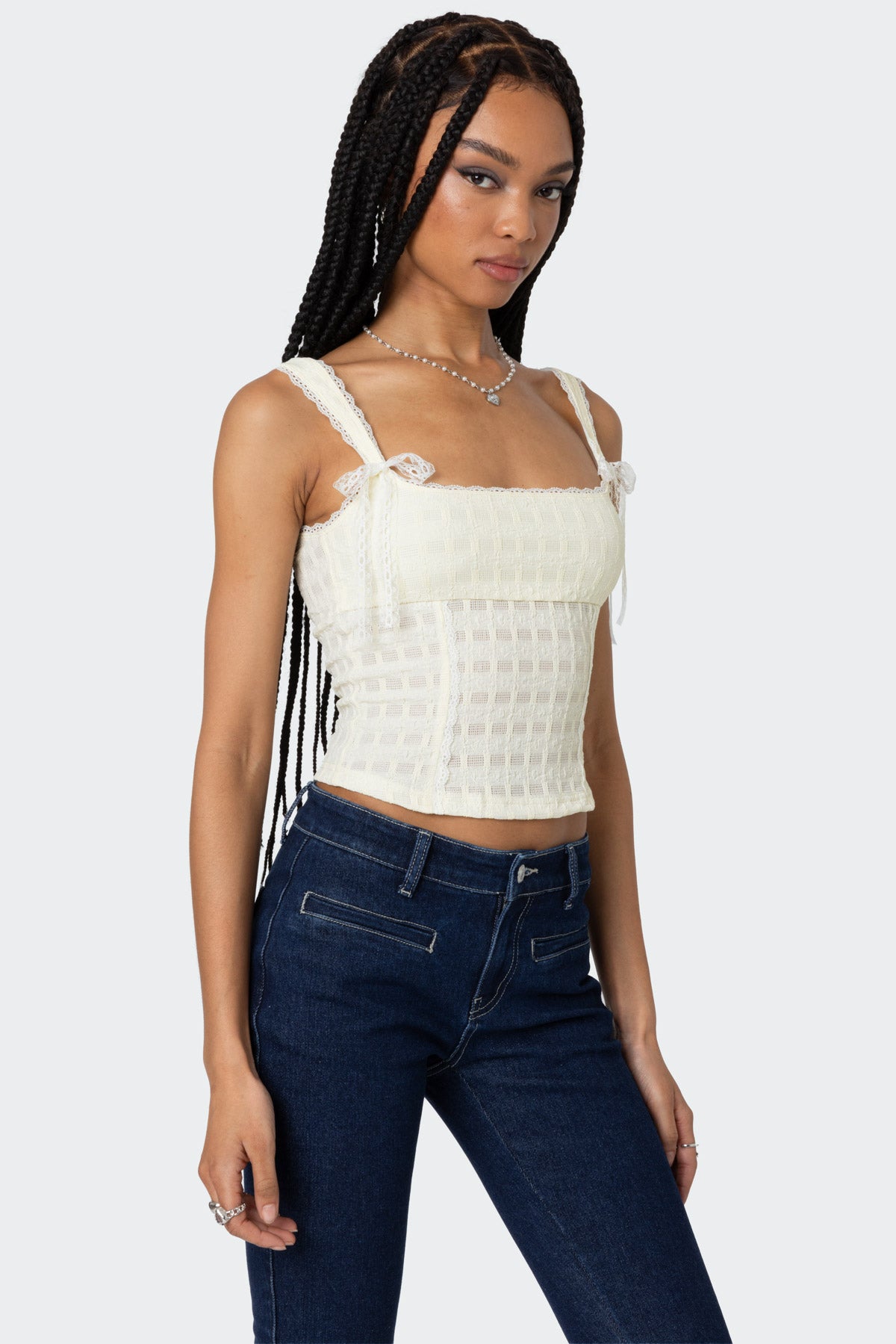 Textured Bustier Top