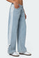 Washed Low Rise Ribbon Jeans