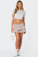 Shani Plaid Ruffled Mini Skirt