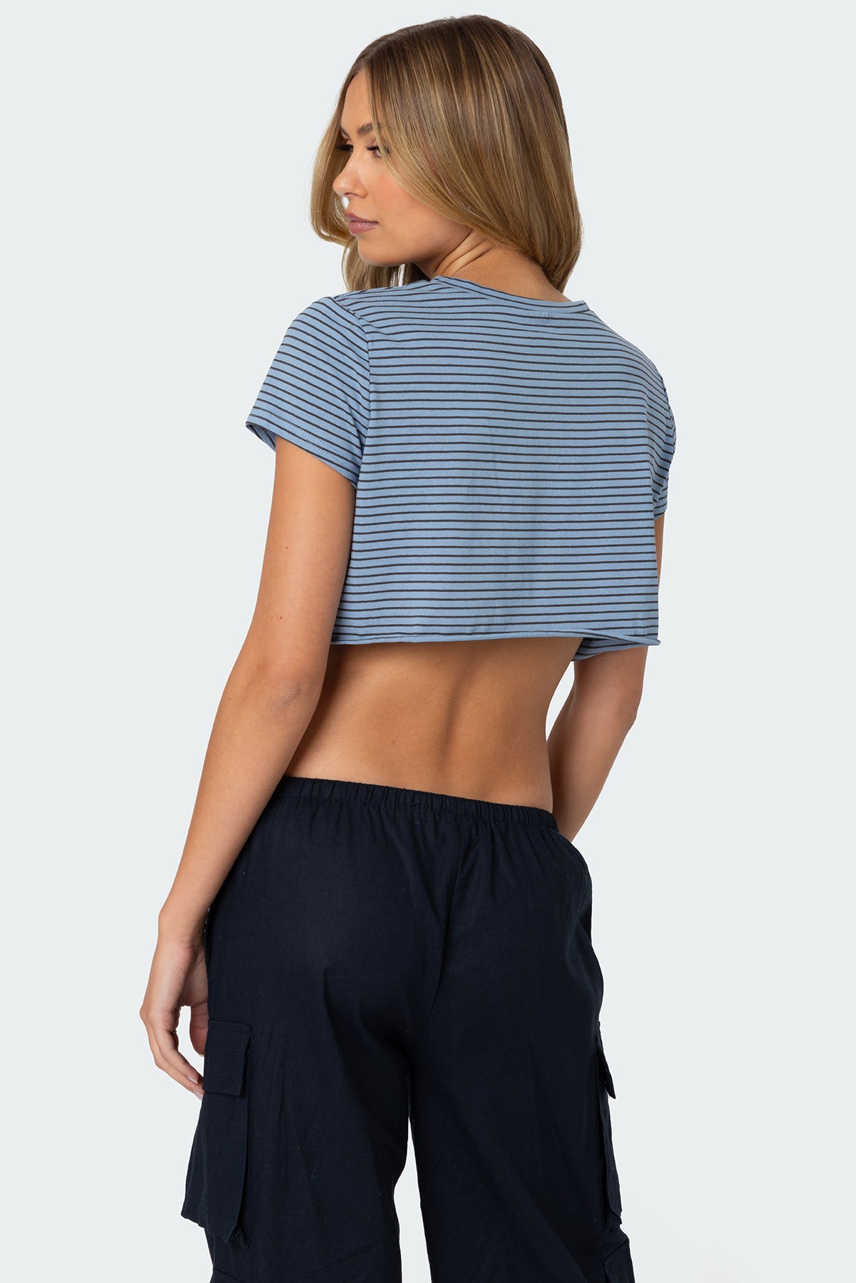 Stripey Cropped T Shirt