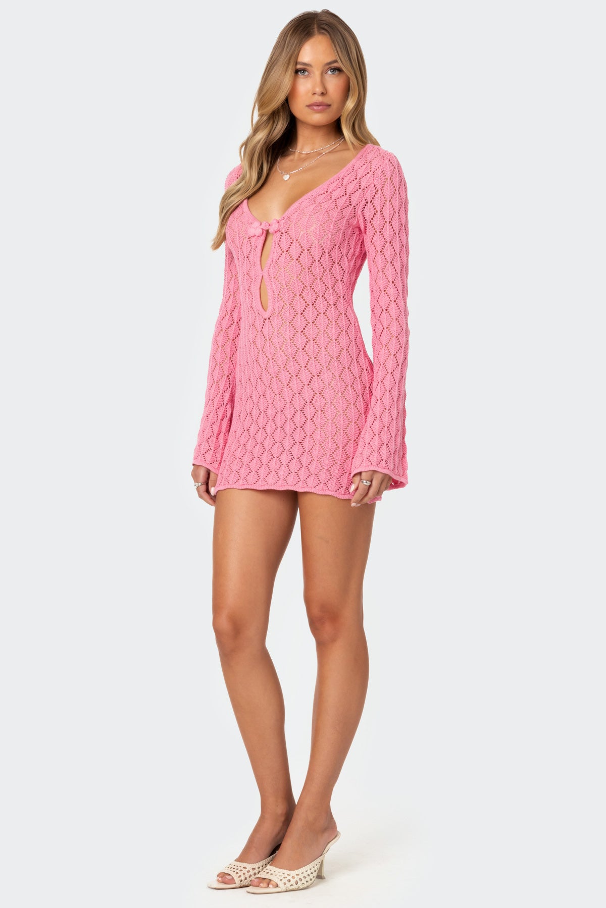 Brie Cut Out Crochet Mini Dress