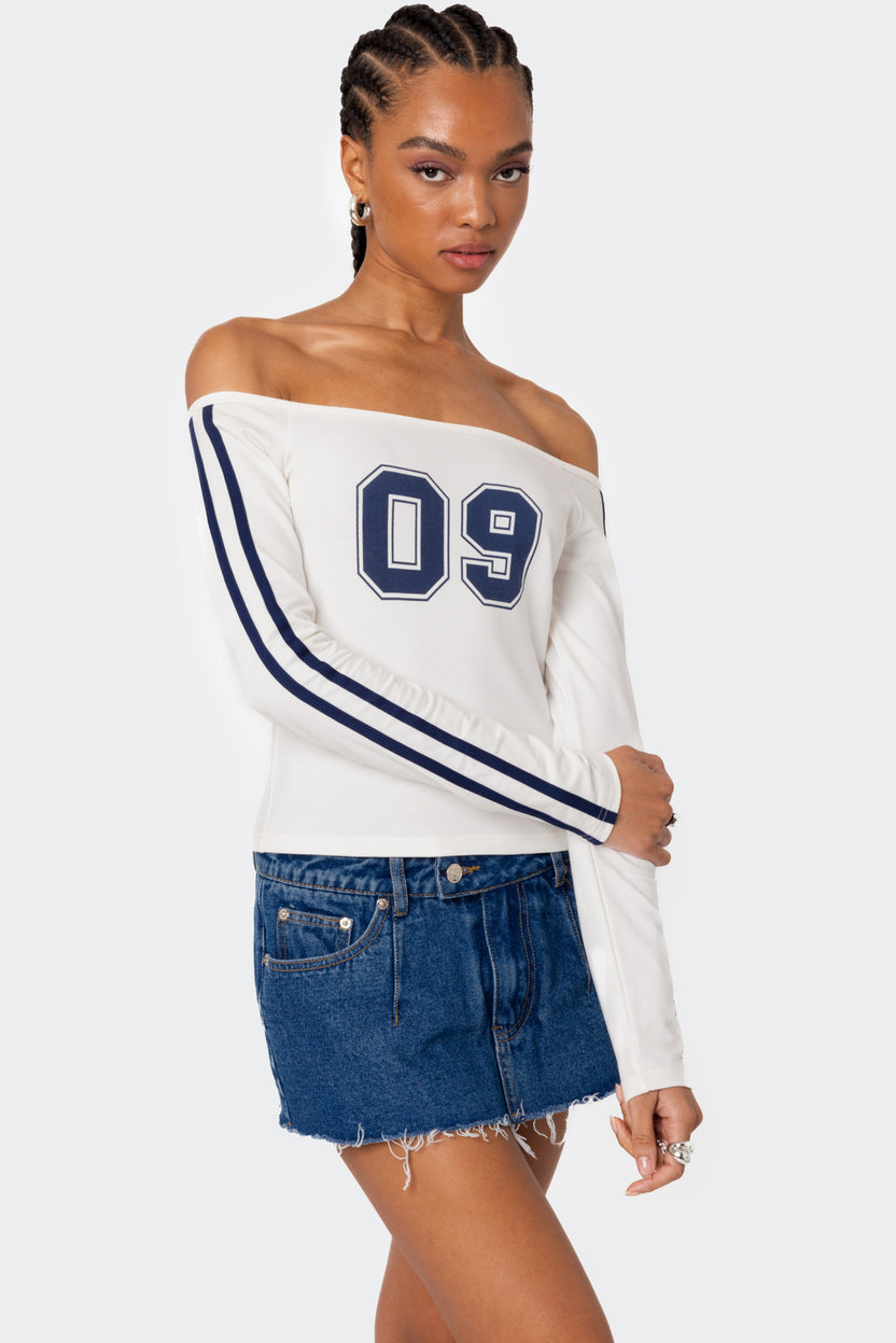 90s Off Shoulder Top (S)