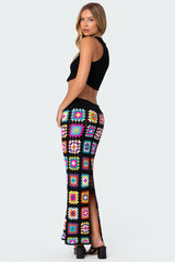 Patchwork Crochet Maxi Skirt