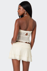 Jojo Strapless Sheer Mesh Corset