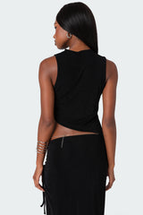 Goldie Asymmetric Cut Out Top