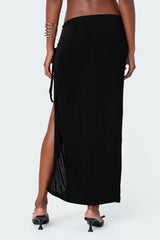 Goldie Slitted Drawstring Maxi Skirt