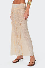 Inside Out Sheer Lace Maxi Skirt