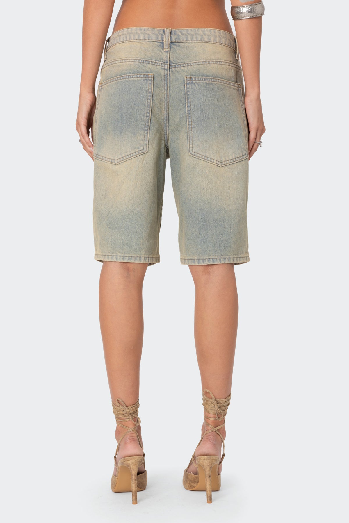 Shira Washed Denim Bermuda Shorts