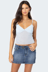 Serafina Sheer Mesh Tank Top