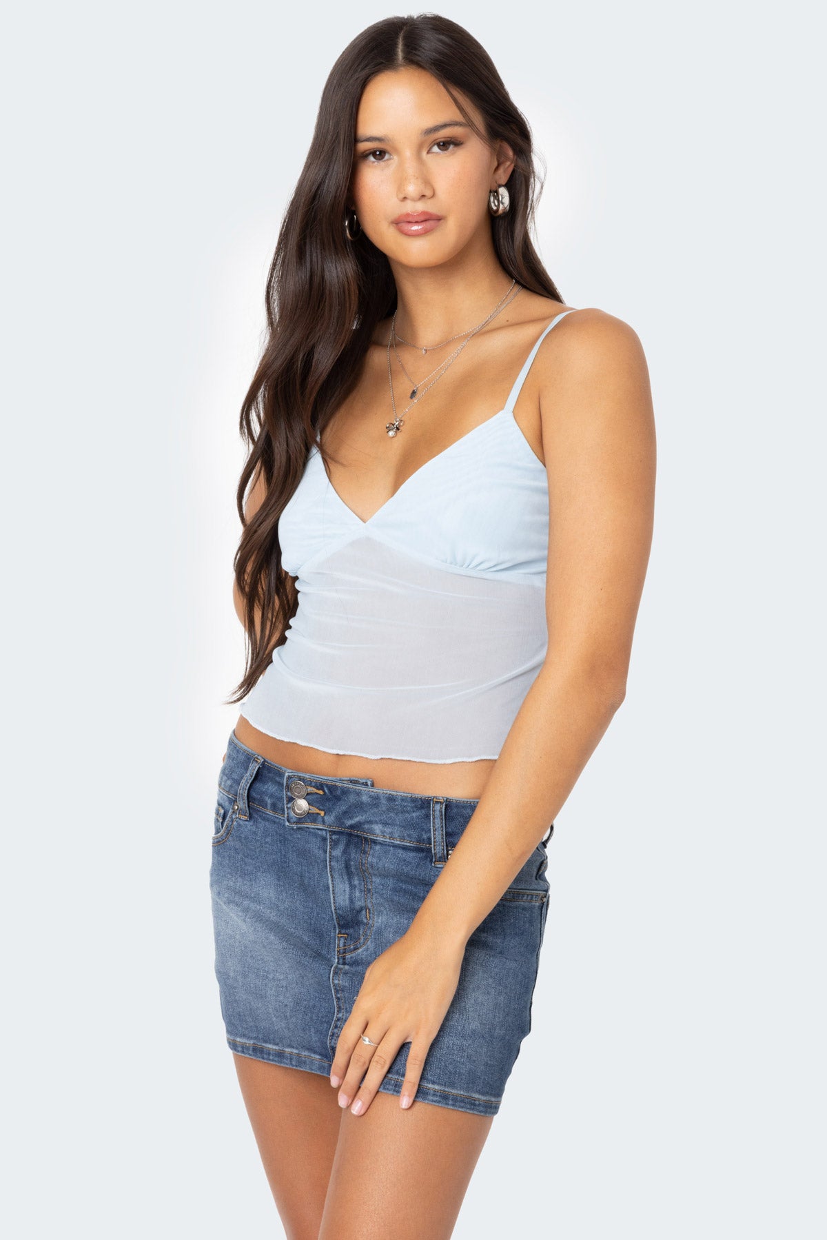 Serafina Sheer Mesh Tank Top