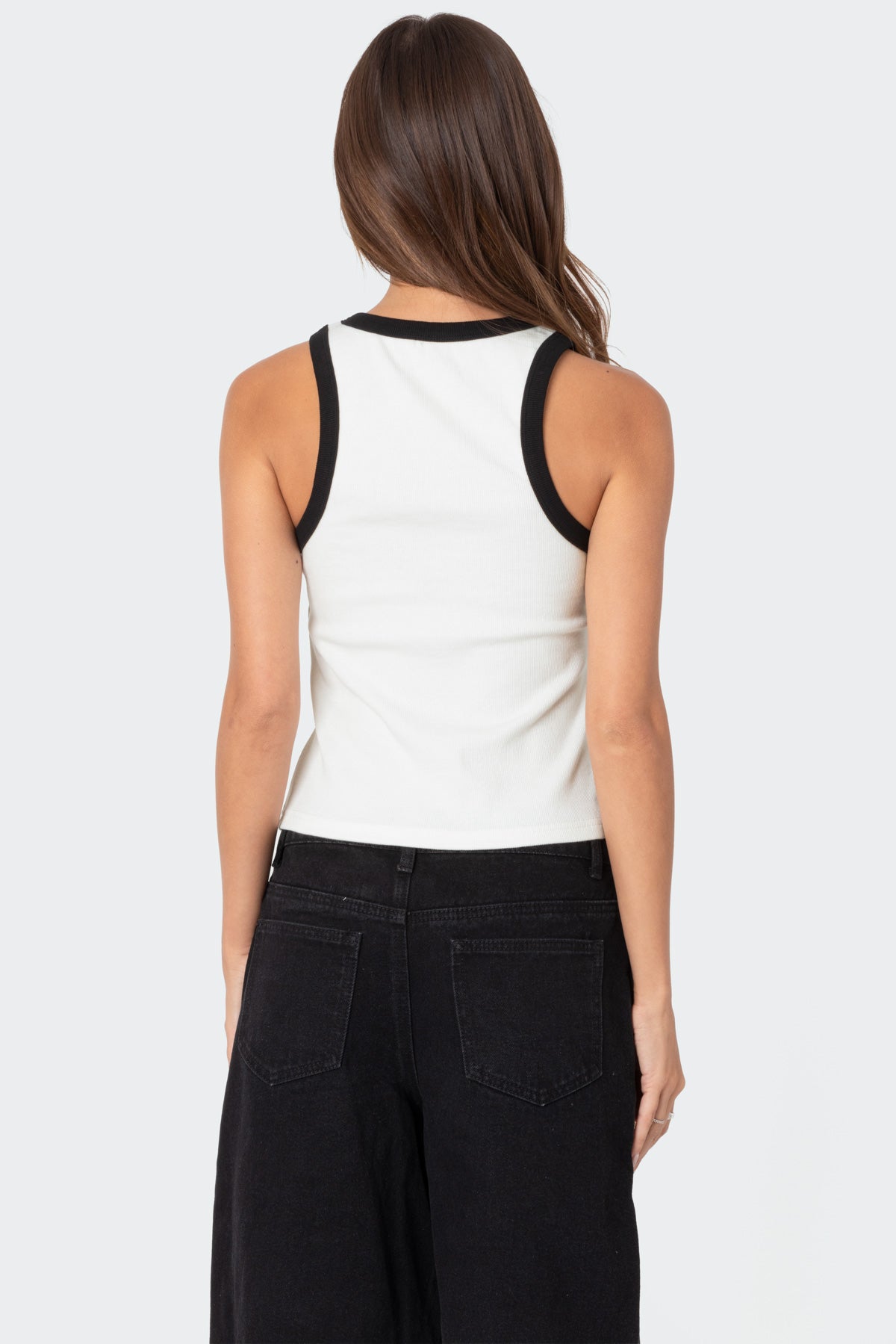 Wes Contrast Ribbed Tank Top