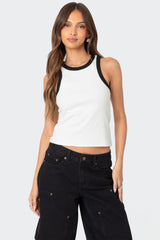 Wes Contrast Ribbed Tank Top