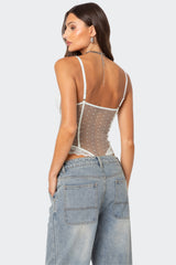 Cabaret Lacey Sheer Mesh Bodysuit