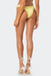 Golden Ruffle Edge Bikini Bottom