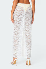 Oceana Sheer Lace Maxi Skirt