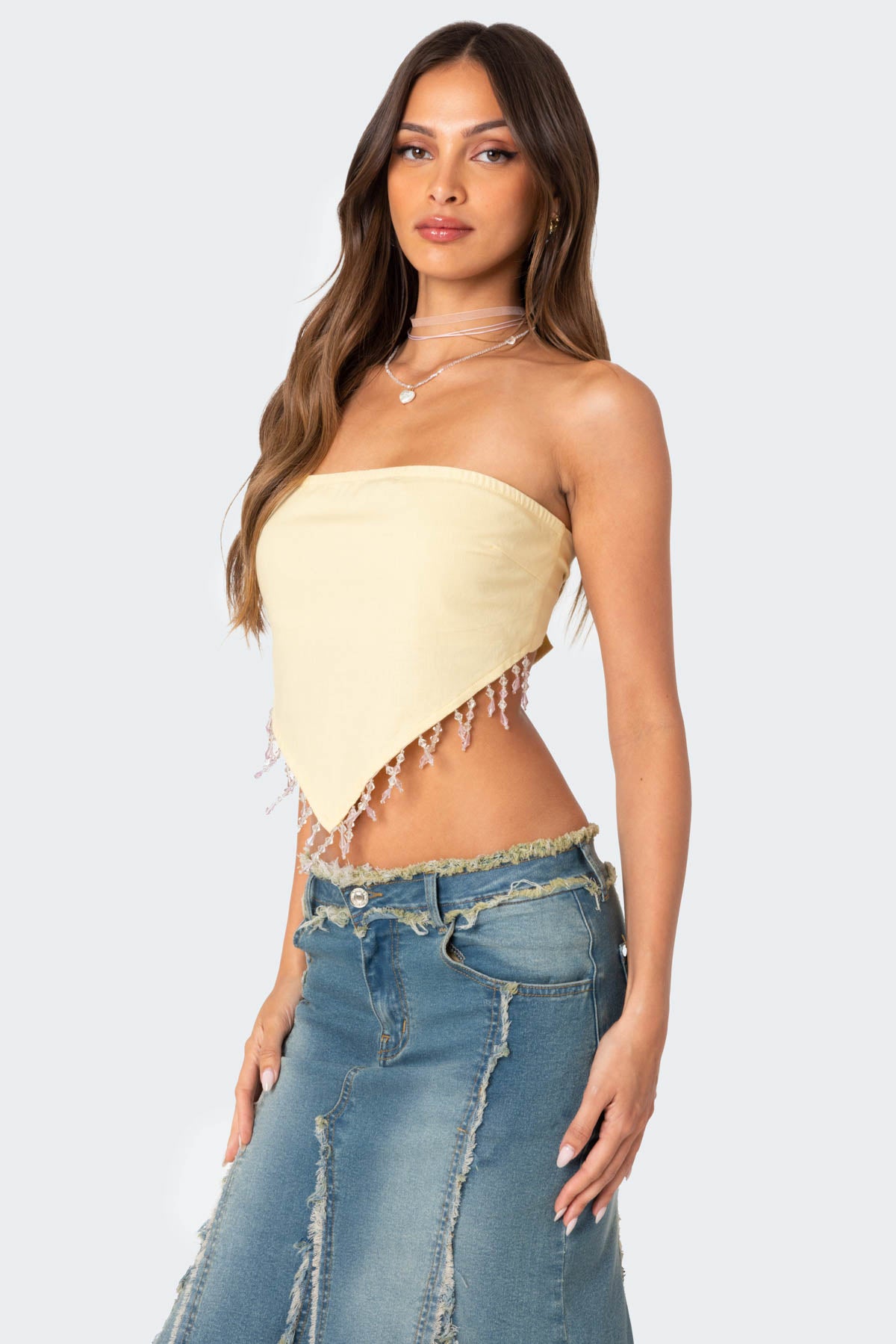 Chandelier Beaded Triangle Top