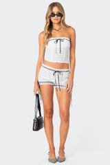 Ribbon Lacey Eyelet Shorts