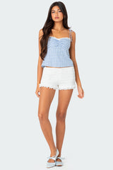 Tali Scrunch Lace Trim Shorts