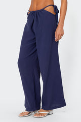 Leoni Side Tie Cotton Gauze Pants