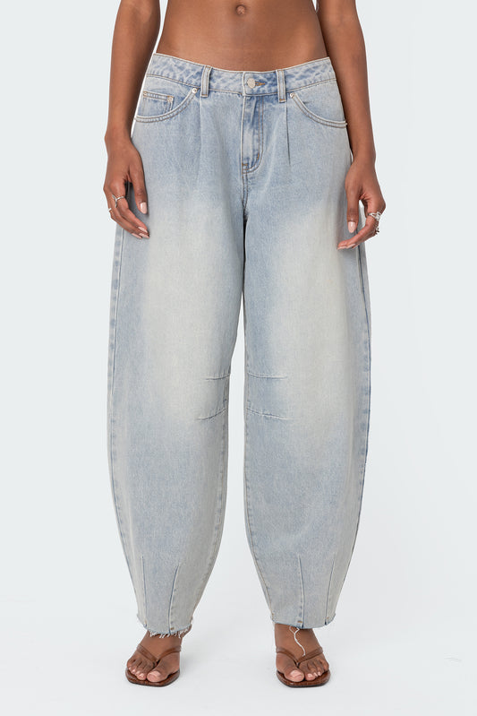 Balloon Washed Low Rise Jeans