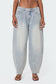 Balloon Washed Low Rise Jeans