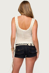 Aurelle Open Knit Tank Top