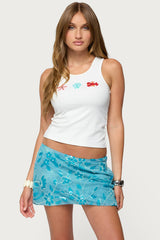 Ocean Club Bead Ribbed Tank Top