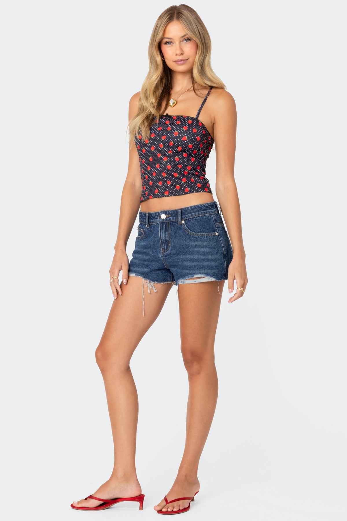 Strawberry Polka Tank Top