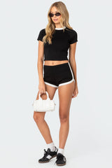 Elana Contrast Micro Shorts