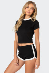 Elana Contrast Raglan Top