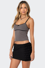 Elin Lace Trim Tank Top