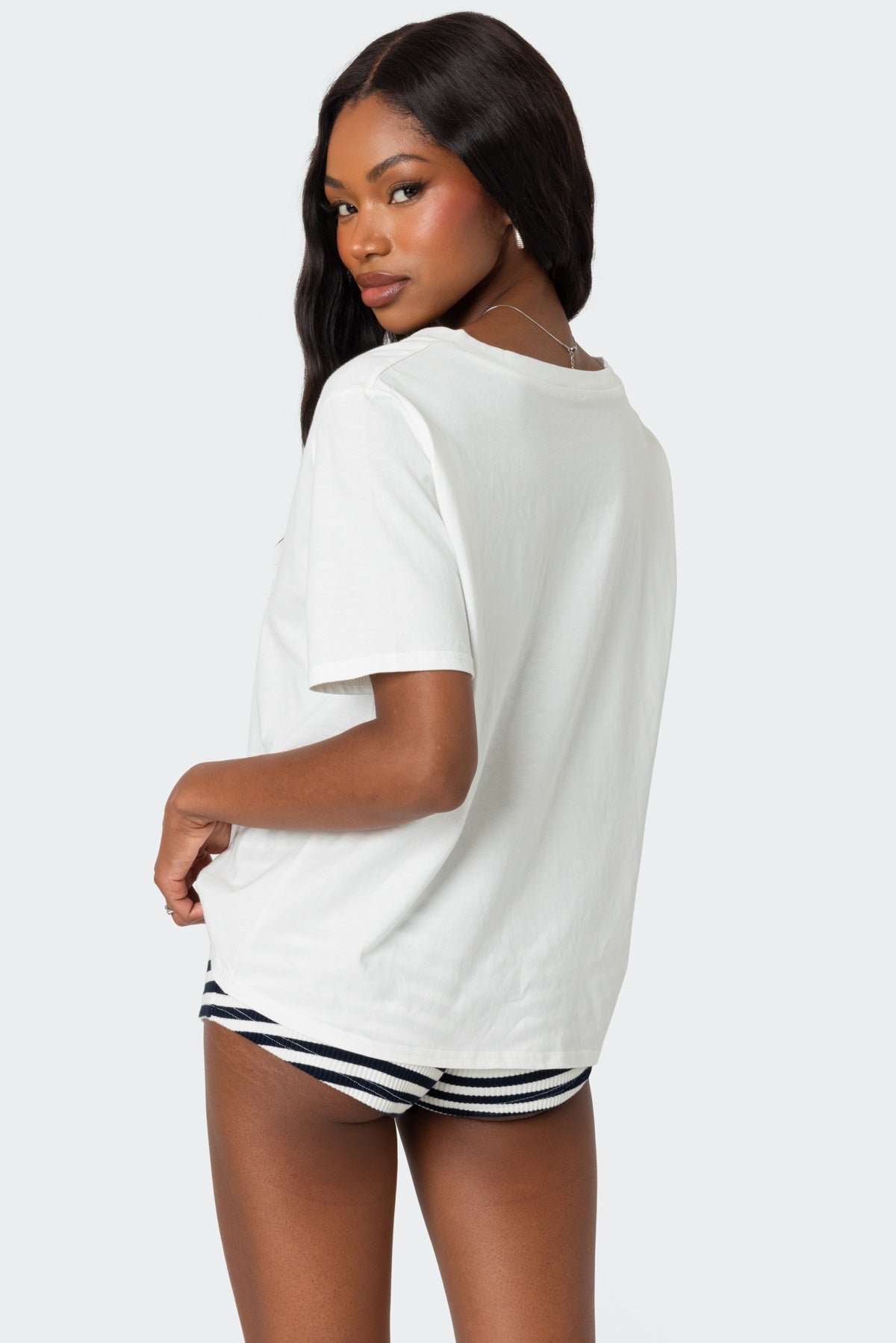 Loose Fit V Neck T Shirt