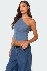 Ivy Ruched One Shoulder Top