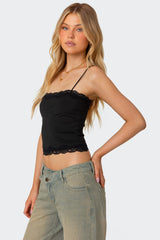 Cruella Lace Trim Tank Top