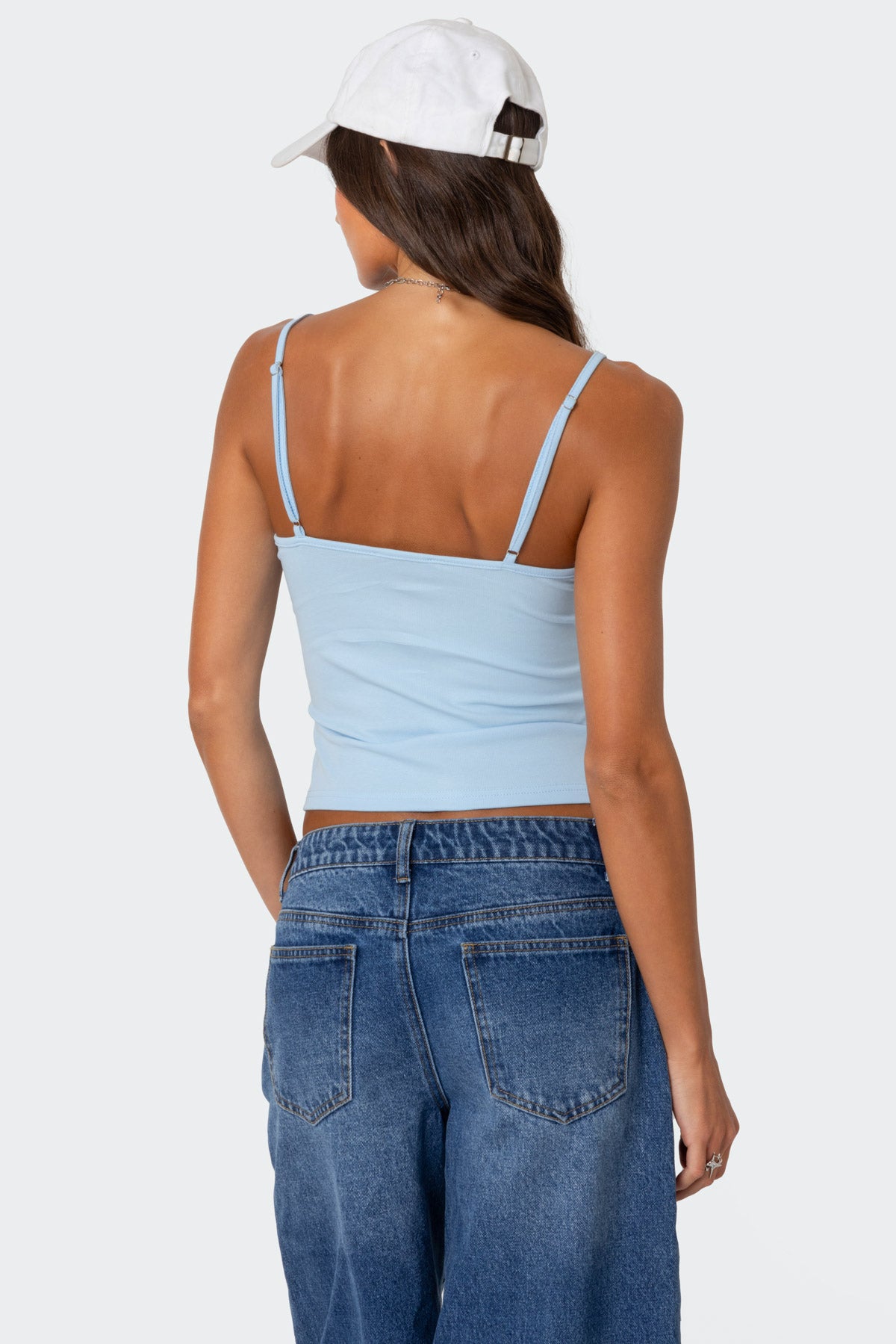 Ribbed Henley Tank Top