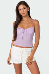 Textured Lacey Tank Top