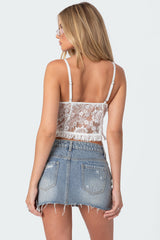 Rhea Sheer Lace Tank Top