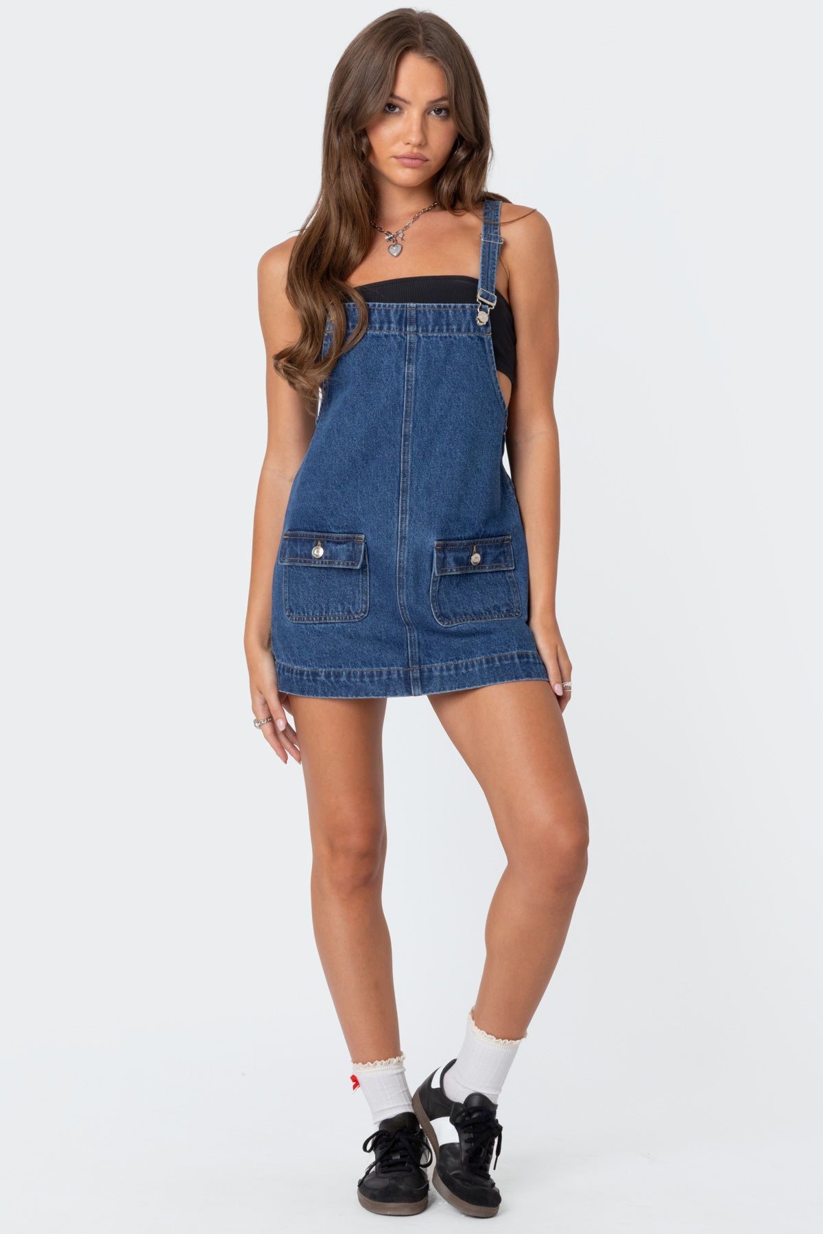 Overall Denim Mini Dress