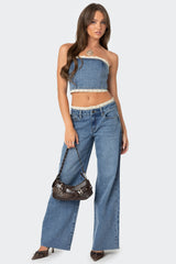 Karlie Lace Trim Jeans