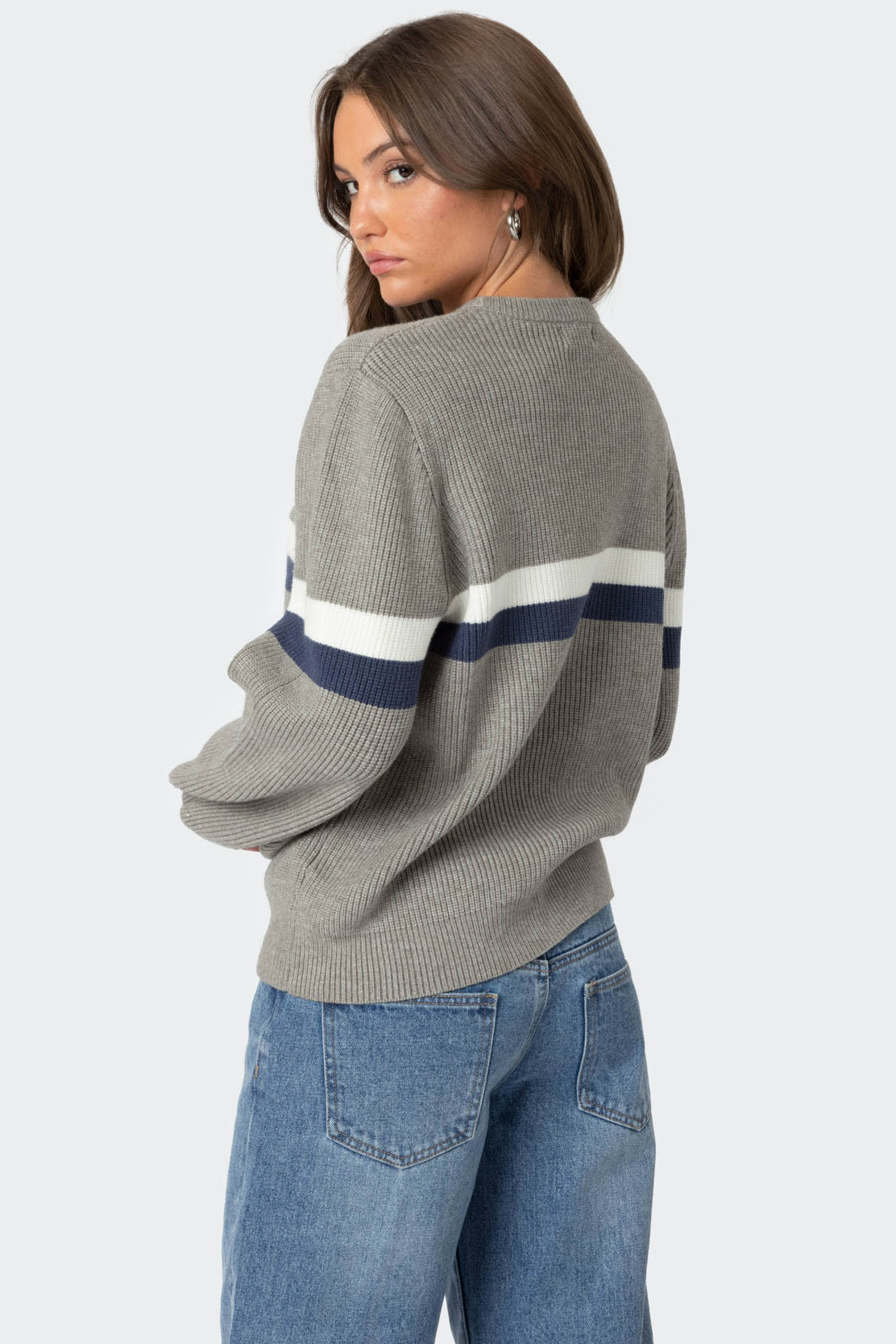 Nautical Striped Oversized Sweater