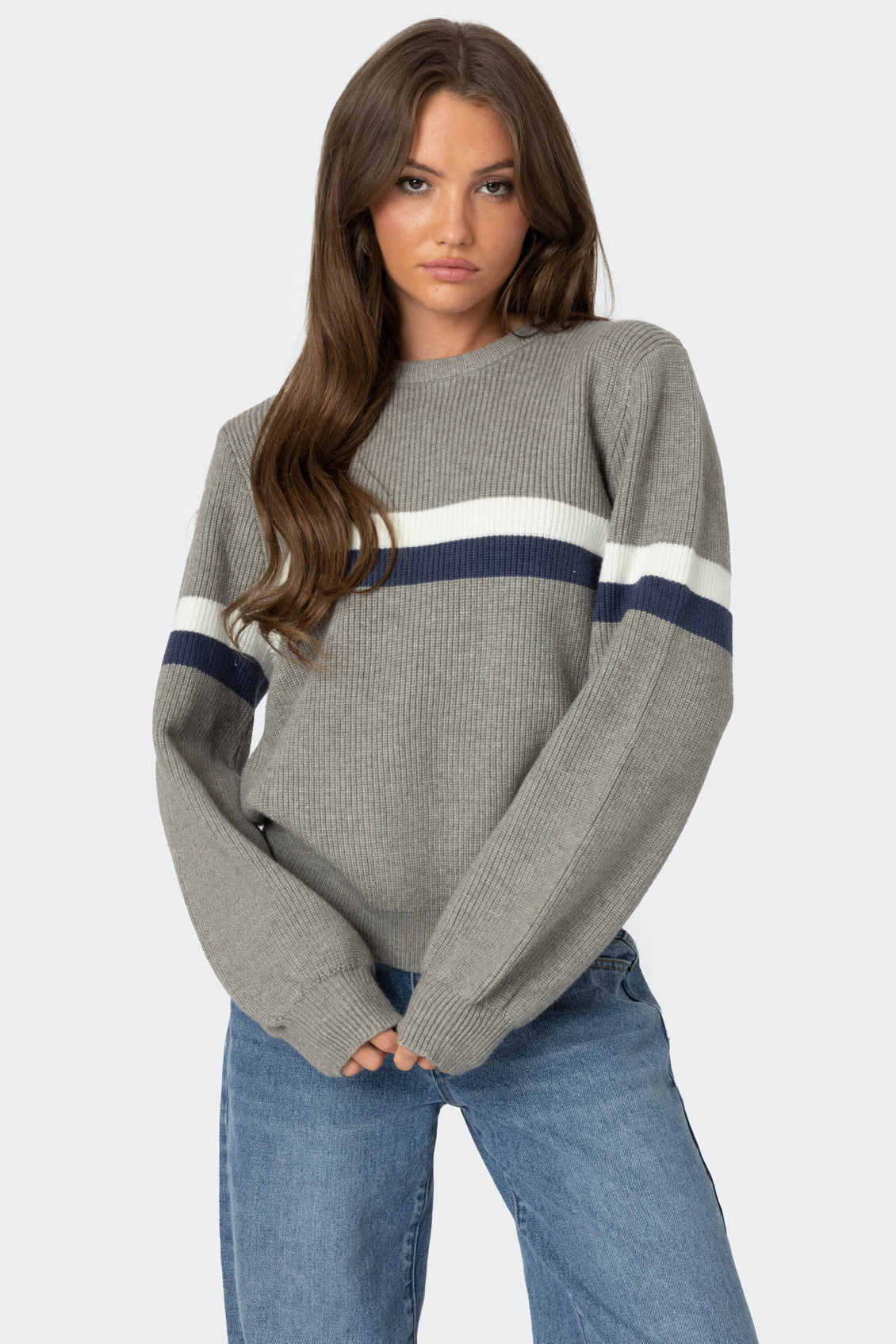 Nautical Striped Oversized Sweater