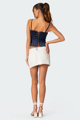 Arabelle Satin Lace Up Corset