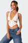 Cady Tie Front Cut Out Top