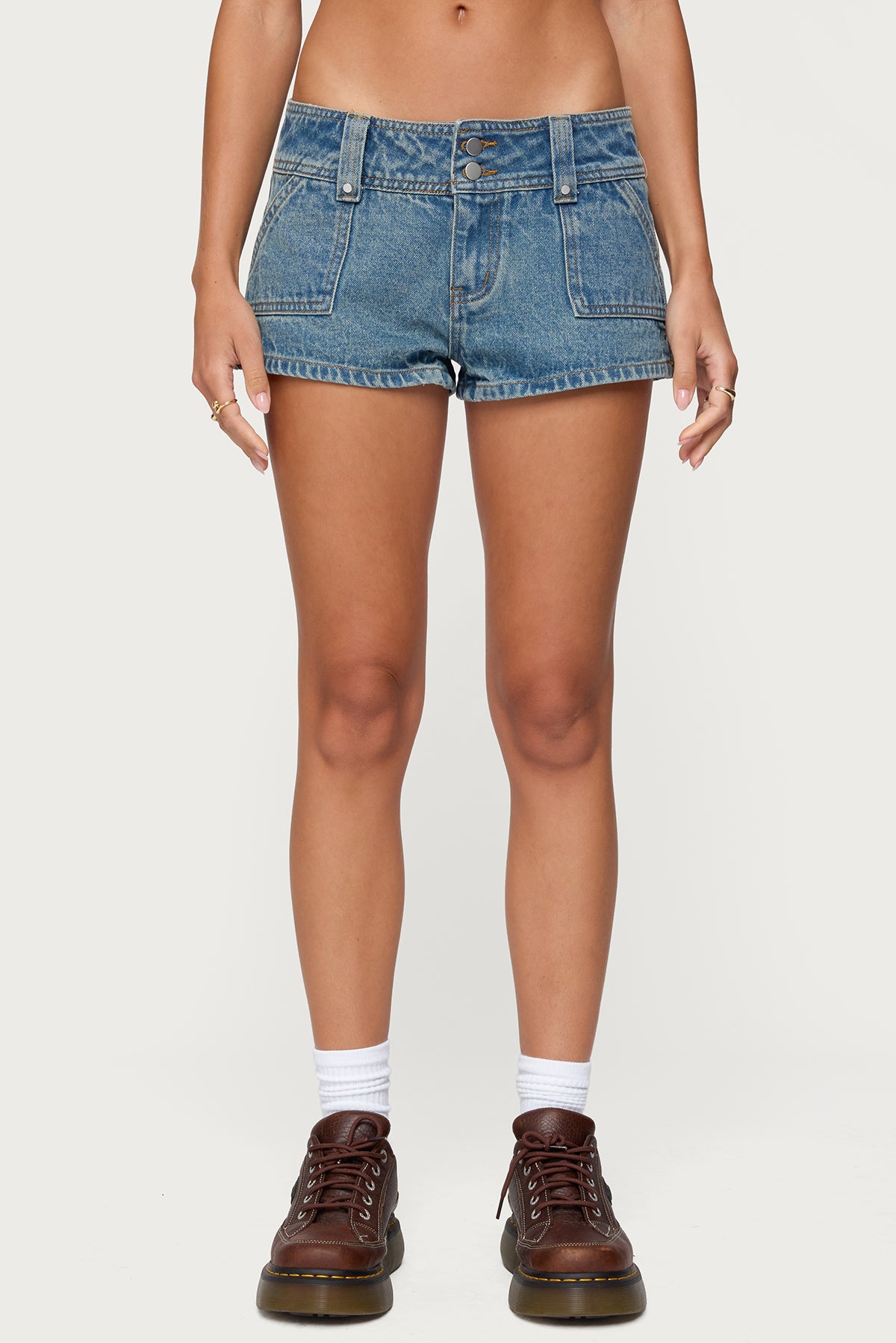 Keinan Low Rise Denim Shorts – edikted